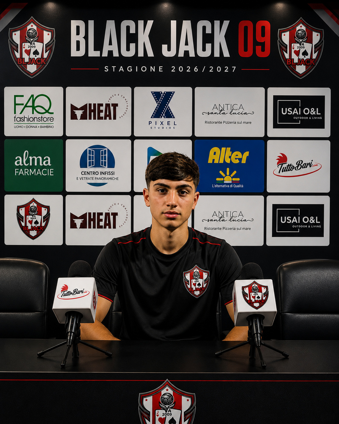 Mario Pastoressa durante la sua prima conferenza con il Black Jack 09