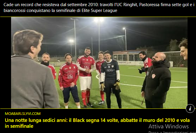 Immagine storica relativa alla partita Black contro UC Ringhit