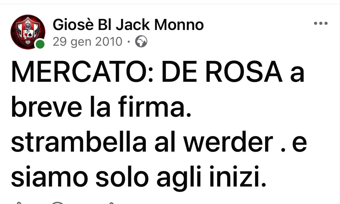 Dall'archivio. Il 29 gennaio 2010 il Black annuncia la trattativa per Vincenzo De Rosa. Il 15 febbraio arriva l'ufficialità. Dopo la precedente esperienza al Real Dream, De Rosa diventa il nuovo allenatore del Black Jack.